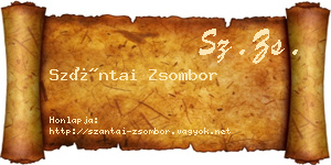 Szántai Zsombor névjegykártya